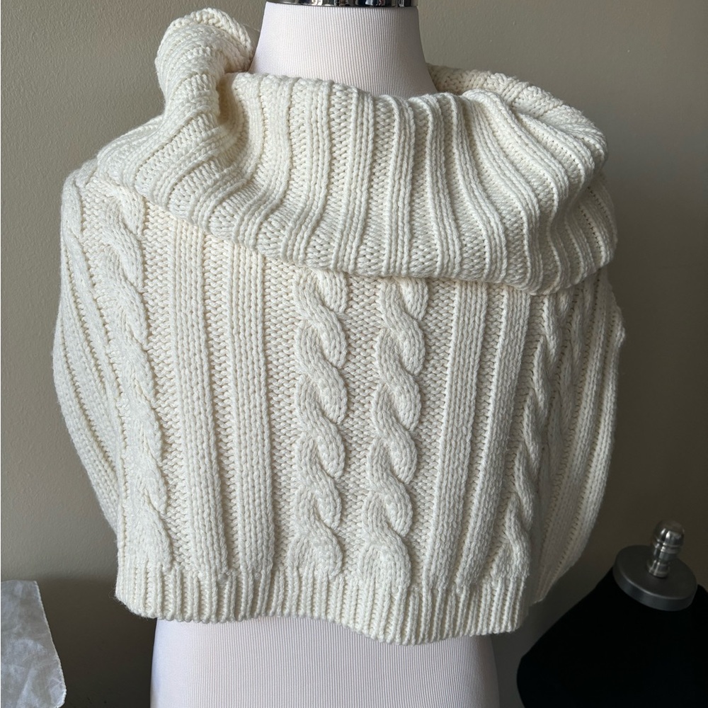 Talbots Cowl Neck Shoulder Sweater
